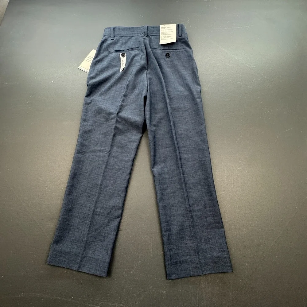Calvin Klein Dress Pants Boys 8 Slim Fit Flat Front Stretch Navy Blue Casual NWT - Picture 10 of 11